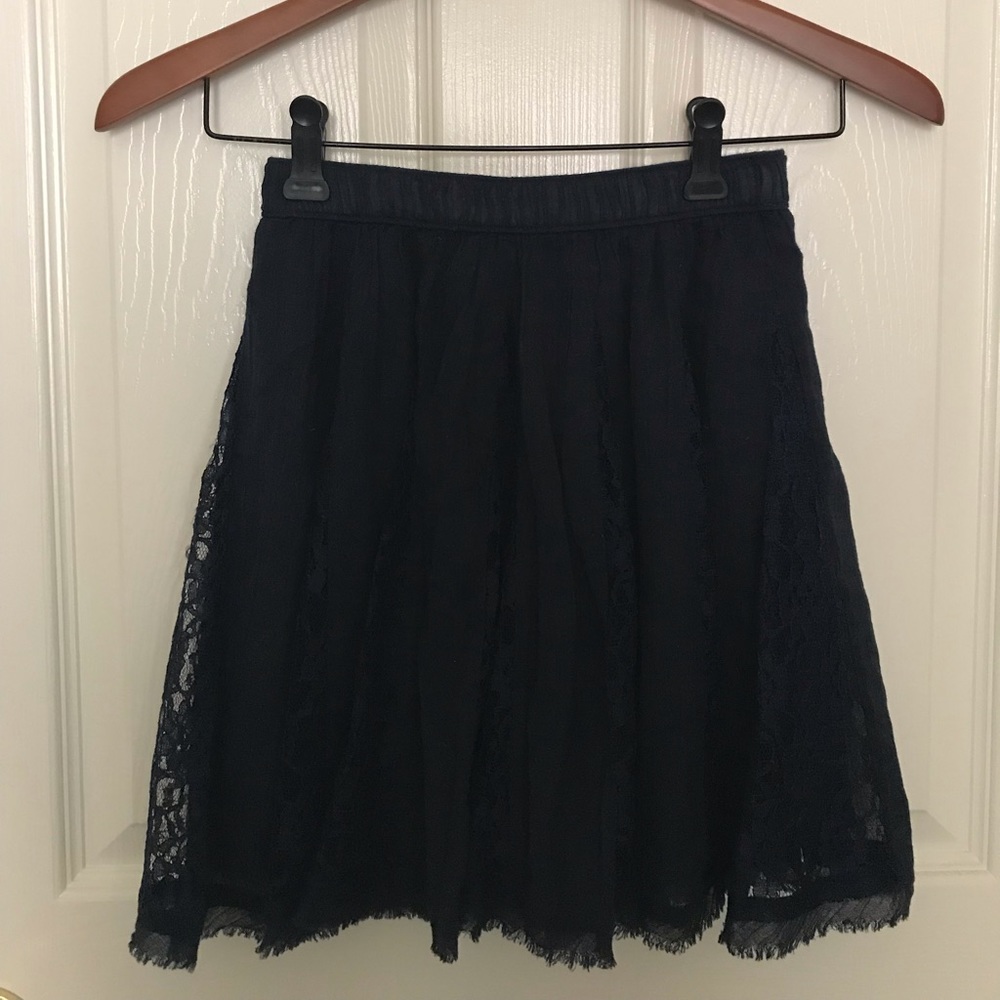 Hollister navy lace skirt
